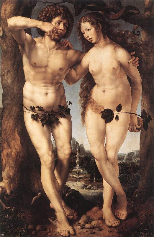 GOSSAERT, Jan (Mabuse) Adam and Eve sdgh China oil painting art